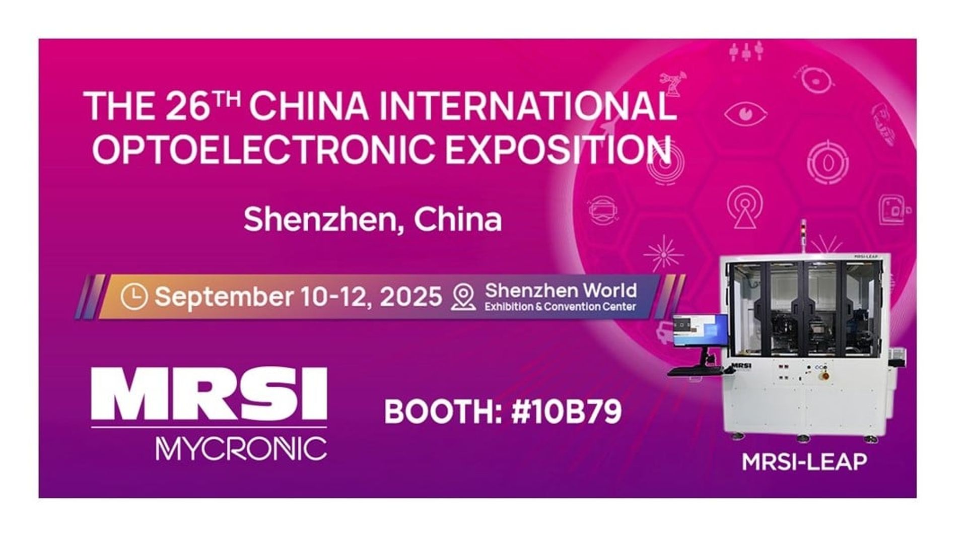 MRSI to exhibit at CIOE 2025 in Shenzhen, China