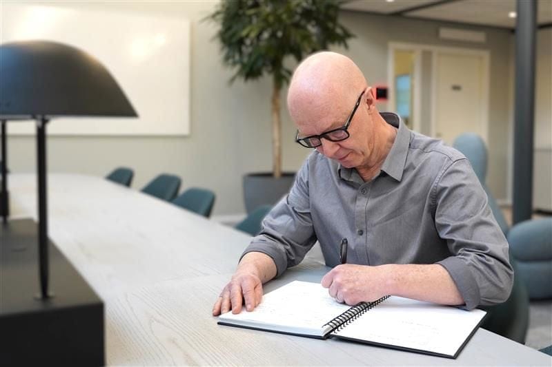 Global System Expert Peter Henriksson at Kreativa Torget in Mycronic HQ, Täby Sweden