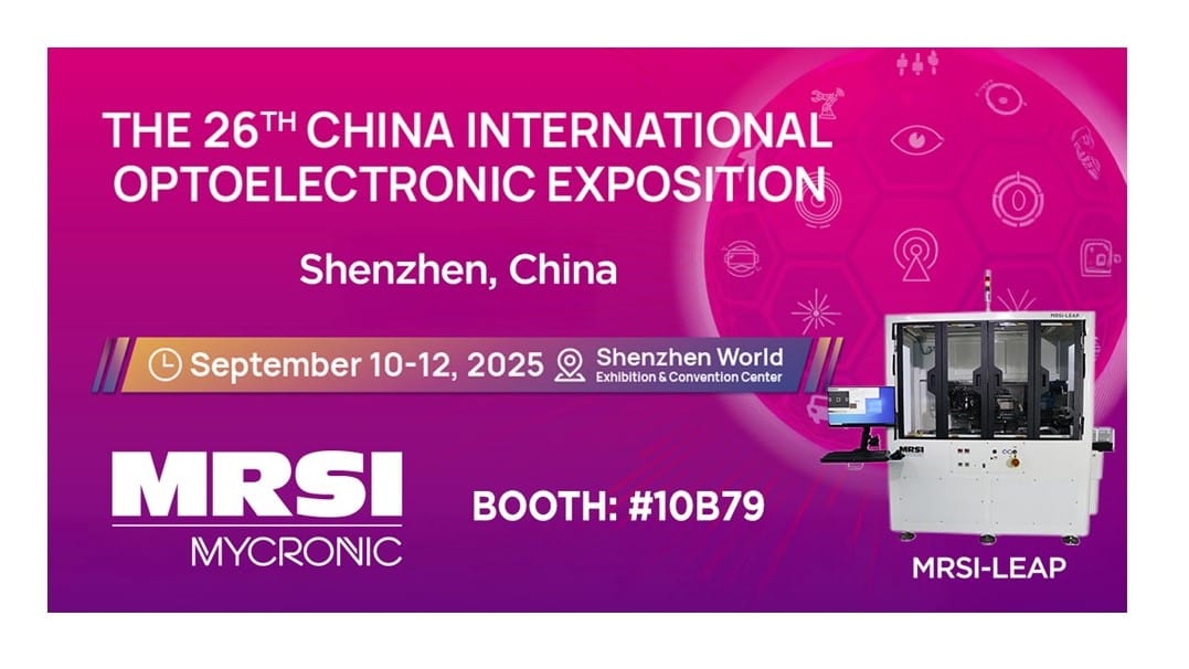 MRSI to exhibit at CIOE 2025 in Shenzhen, China
