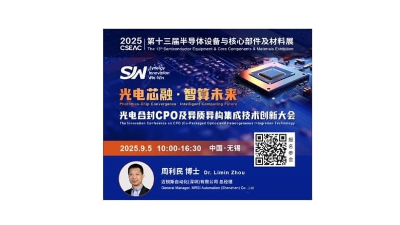 Driving the Future: Dr. Limin Zhou to Present on AI-Driven Optical Module Packaging at the Innovation Conference on CPO (Co-Packaged Optics) and Heterogeneous Integration Technology