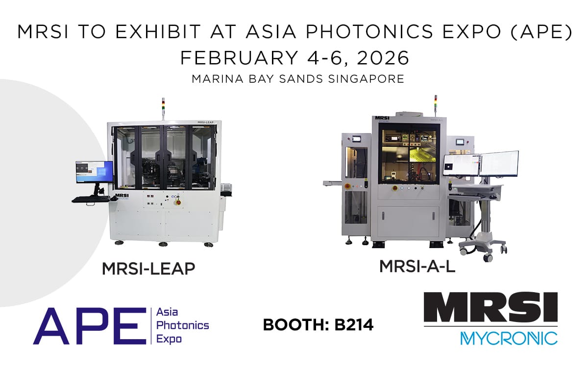 MRSI to exhibit at the Asia Photonics Expo