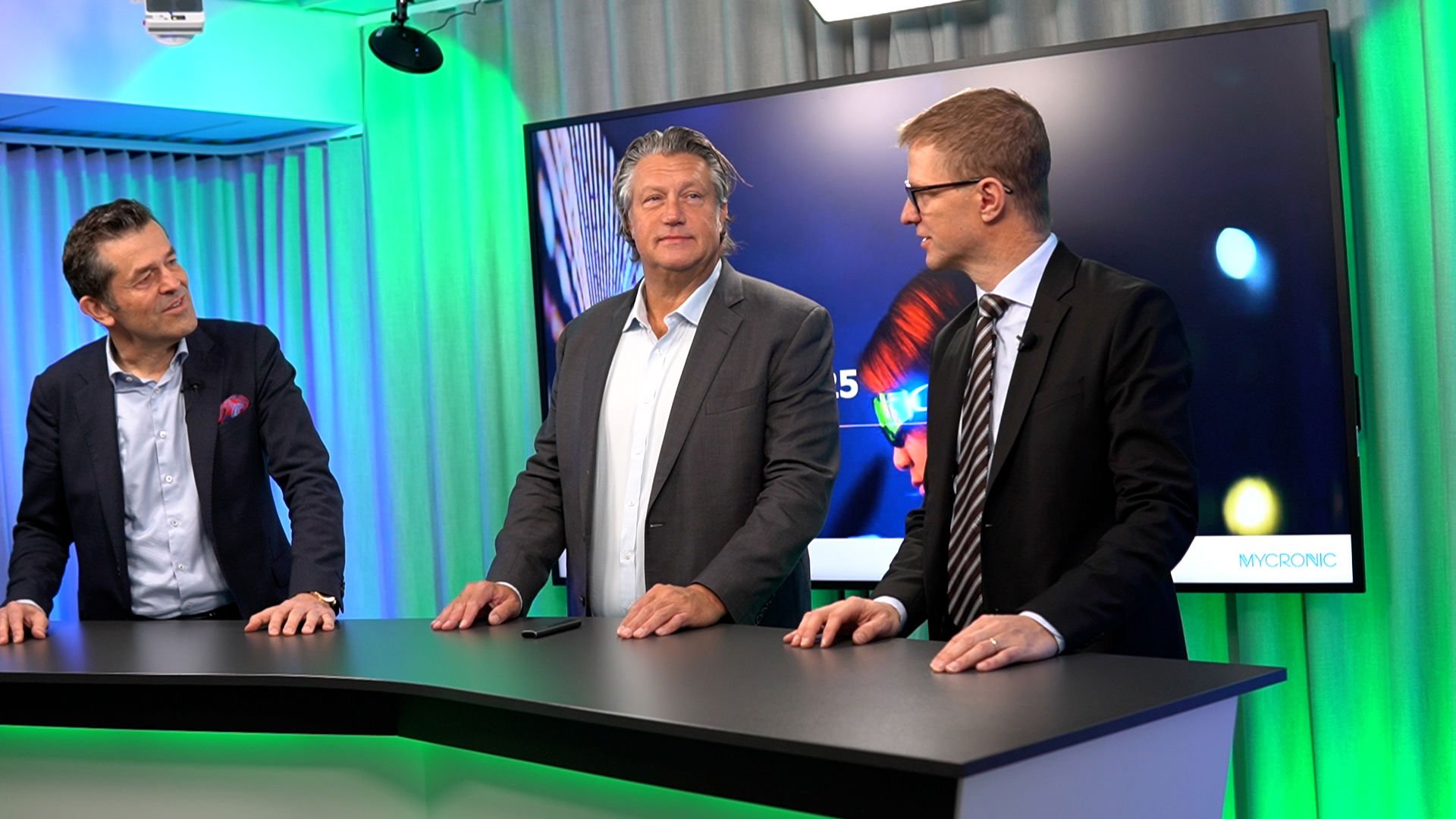 CEO Anders Lindqvist and CFO Pierre Brorsson seen at Investor Studios ahead of live presentation of Q3 report