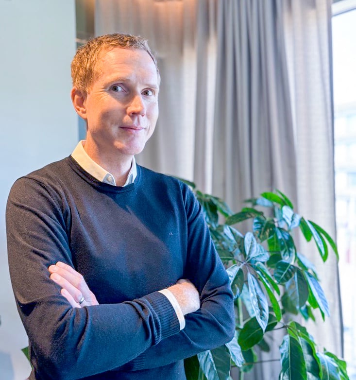 Per-Erik Gustafsson at Mycronic Kista office in Stockholm, Sweden