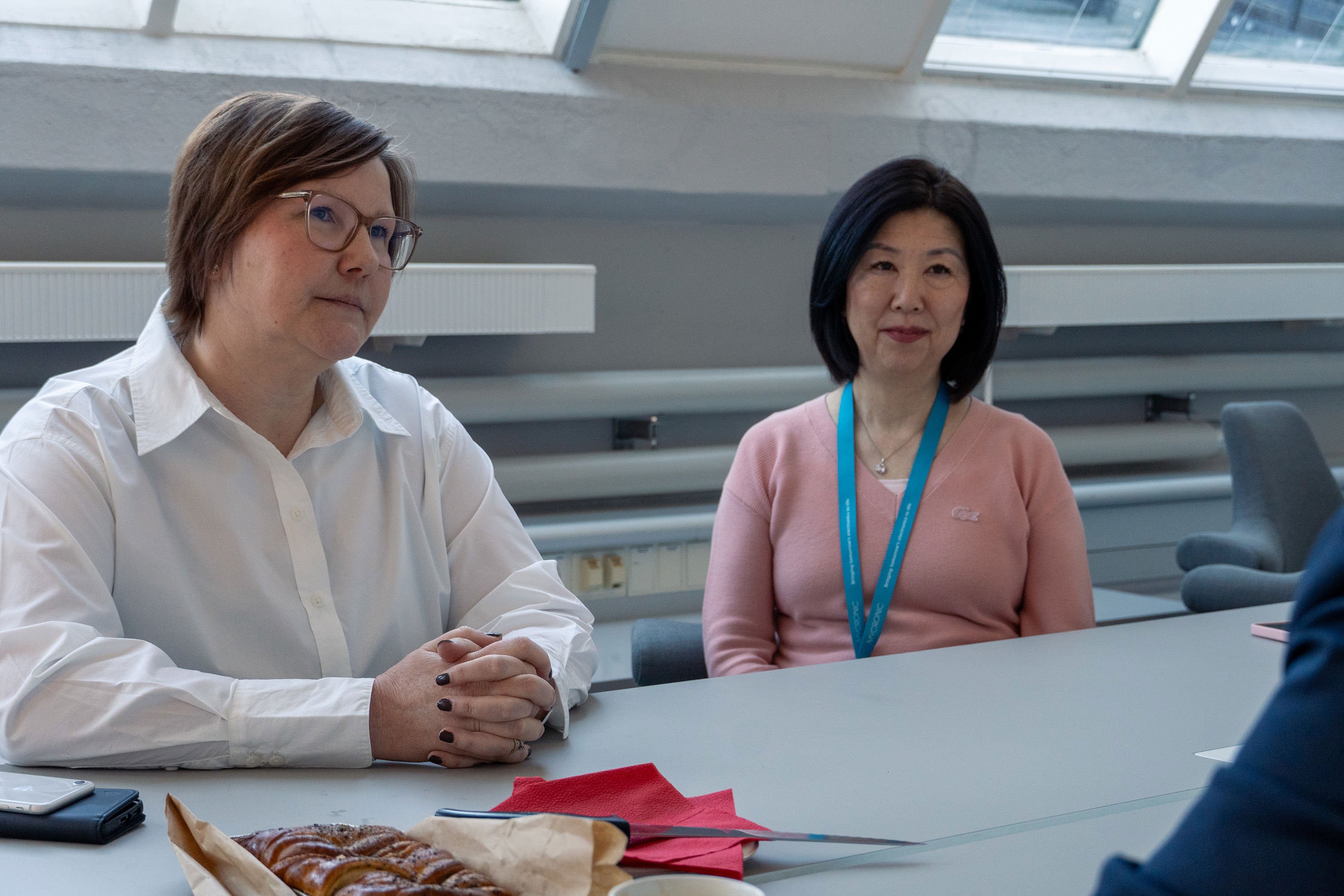 Jenny Svahn being interviewed at Mycronic